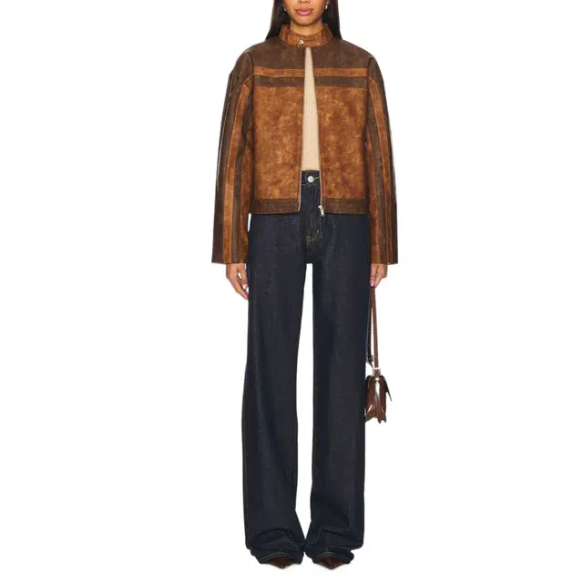 SUPERDOWN Faux Leather Moto Jacket Katrina