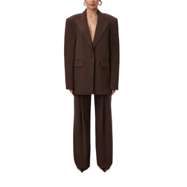 NAKED WARDROBE Pleated Suited Wide Leg Pants Suiting