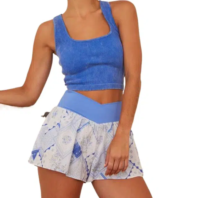 ALTAR'D STATE In Motion Patchwork Crossover Shorts