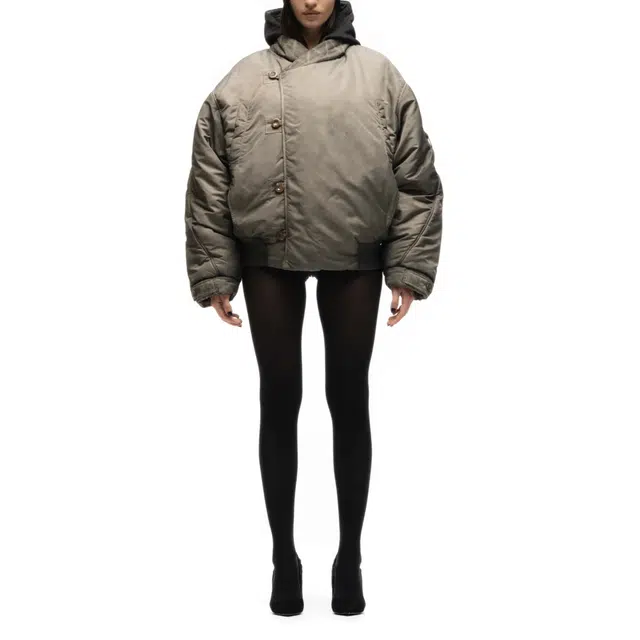 NOFAITH STUDIOS FENCING WAFFLE BOMBER JACKET