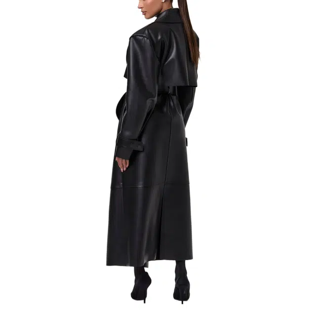 NAKED WARDROBE Trench Coat Vegan Leather