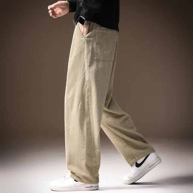 贵色 日系潮流时尚高端重磅直筒潮牌高街痞帅立体裁剪设计垂感休闲裤 男女同款