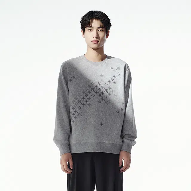 PEACEBIRD MEN Star Print Sweatshirt