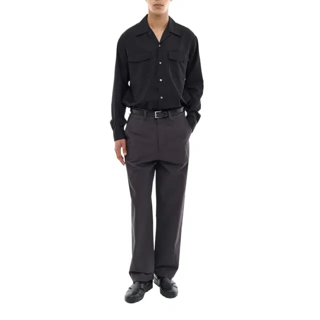 BESLOW MILITARY CONVERTIBLE COLLAR SHIRT