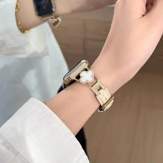 老佳 苹果适用 手表表带 皮质材质 接头表带男女通用