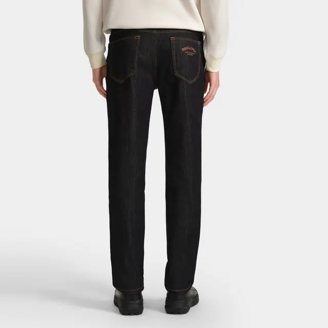 比音勒芬 防褪色休闲复古撞色亲肤长裤牛仔裤 男款