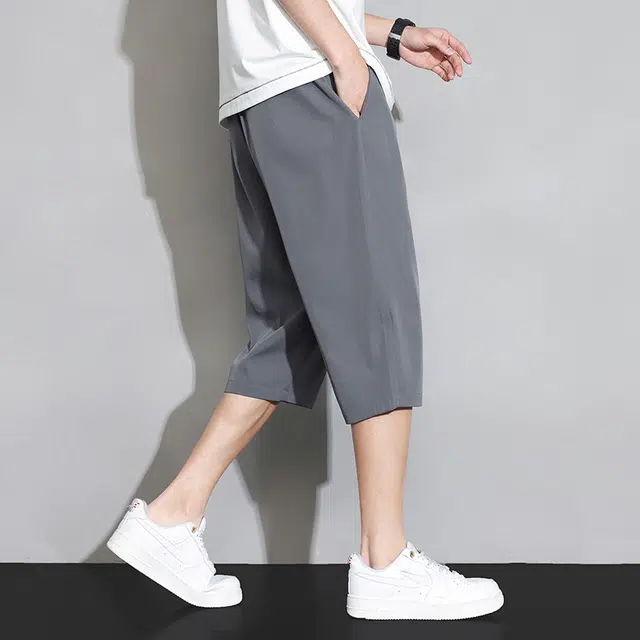 金盾 舒适百搭时尚薄款七分休闲短裤 男款