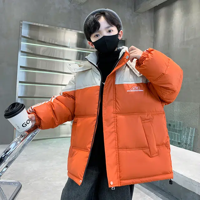 雅鹿棉衣 时尚拼色连帽保暖 青少年