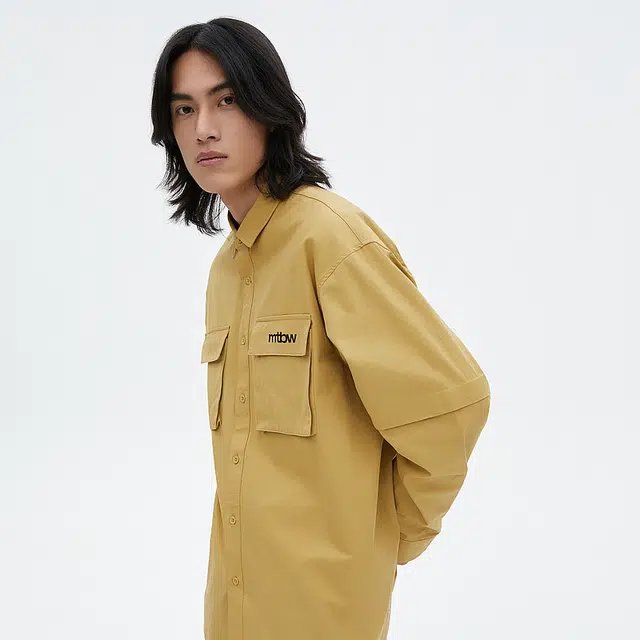 美特斯邦威 工装外套纯棉舒适长袖衬衫 男款