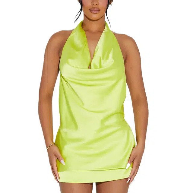 NAKED WARDROBE Satin Shine Mini Skirt