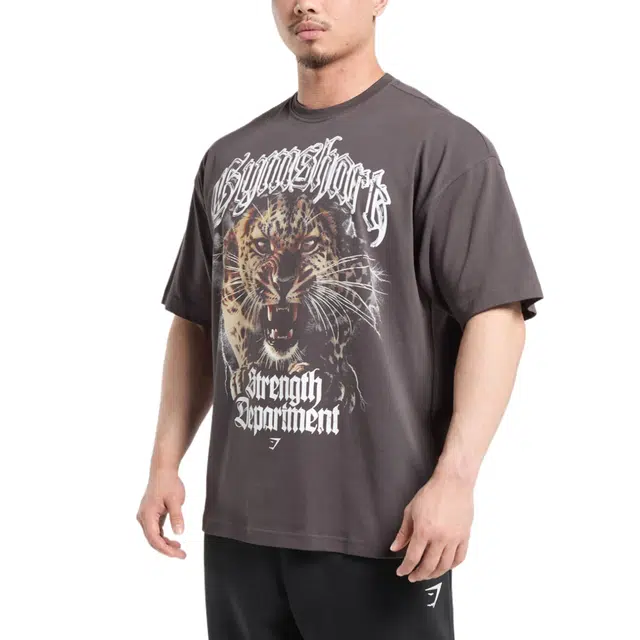 GYMSHARK Strength Department Animal Oversized T-Shirt T