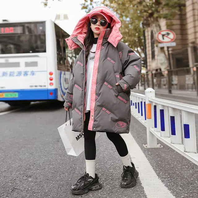 雅鹿棉衣 甜美保暖时尚柔软 粉色 青少年