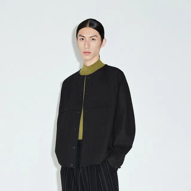 速写 纯色短款宽松大口袋夹克外套 男女同款