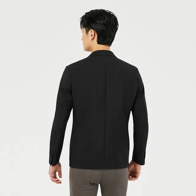 利郎 商务休闲轻薄提花肌理平驳领西服百搭时尚修身长袖西装 男款