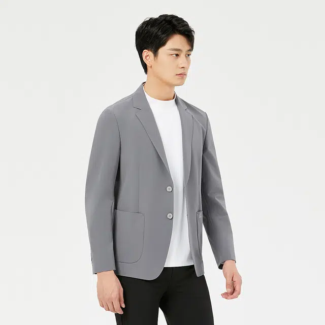 利郎 时尚商务纯色简约秋季平驳领通勤风西装 男款