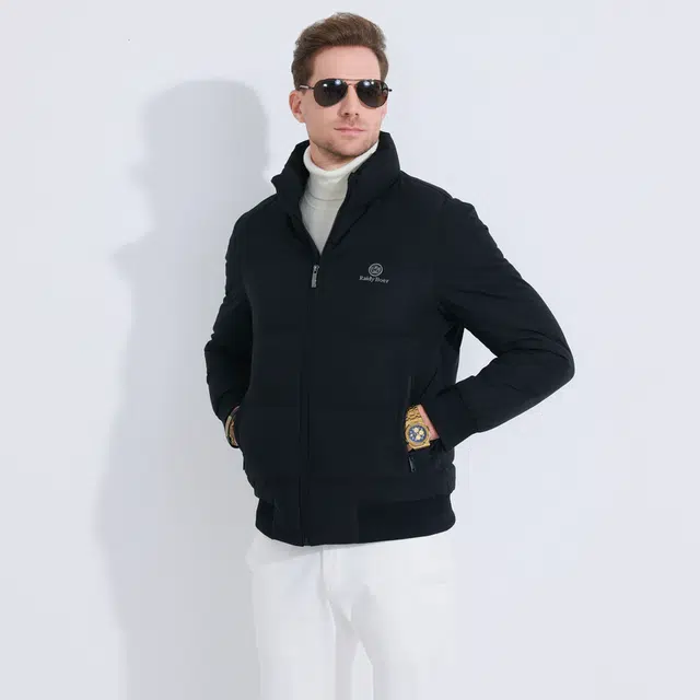 雷迪波尔 大朵鸭绒高频浮雕休闲 羽绒服 男款