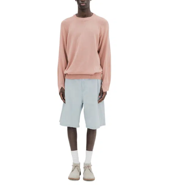 BESLOW TWIST SEAM DENIM SHORTS