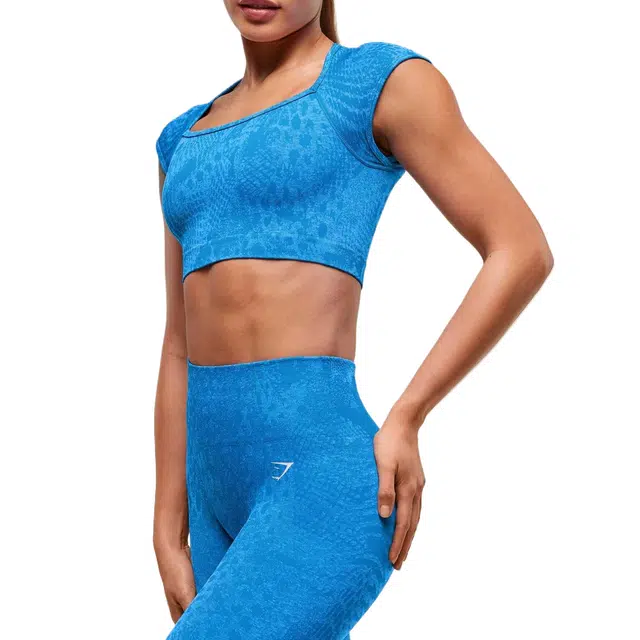 GYMSHARK Adapt X Whitney Animal Seamless Crop Top Adapt