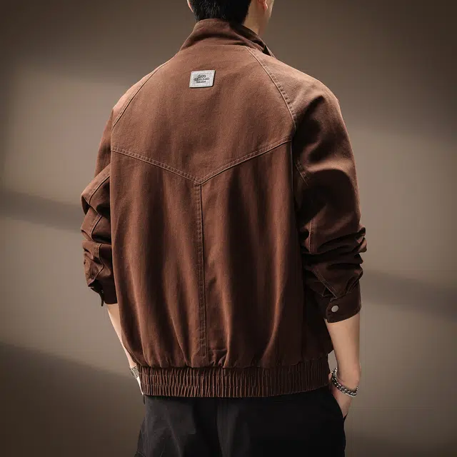 贵色 美式潮流复古城市机能耐磨工装潮牌拼接口袋立体裁剪设计休闲户外出行穿搭夹克外套 男女同款