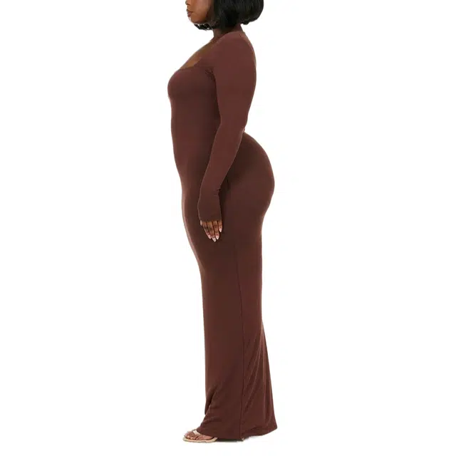 NAKED WARDROBE NW Square Maxi Dress Curve