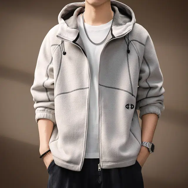 贵色 高端美式潮牌舒适肤百搭潮流高街绒感外套 男女同款