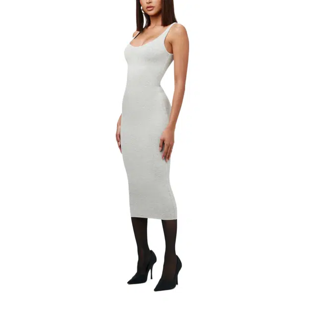 NAKED WARDROBE NW SCULPT TANK MIDI DRESS