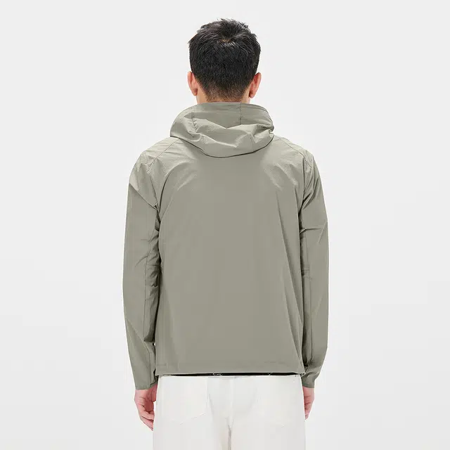 利郎 轻薄商务休闲连帽纯色空调服皮肤衣夹克外套 男款