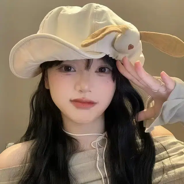 恩僾德 日系小狗翻檐云朵高颜值小众百搭复古显脸小 涤纶 贝雷帽 男女同款情侣款