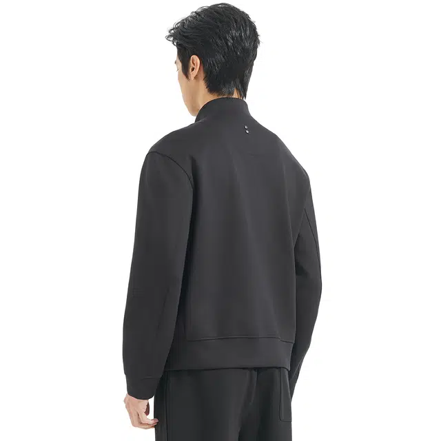 利郎 时尚都市立领质感潮流简洁开衫秋季卫衣 男款