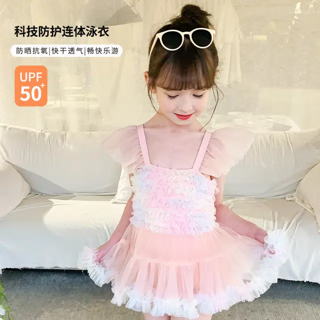 俞兆林 时尚洋气舒适少女泳衣裤 中小童