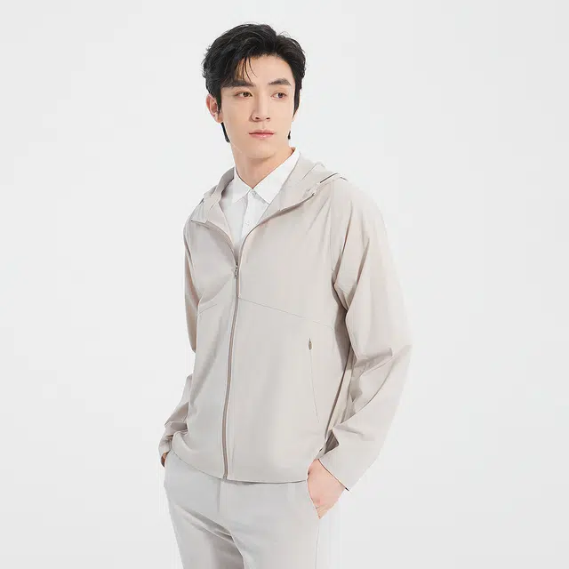 利郎 连帽商务休闲简洁百搭防晒服 男款