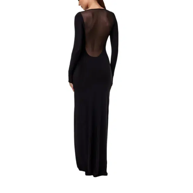 NAKED WARDROBE Mesh Back Maxi Dress Hourglass