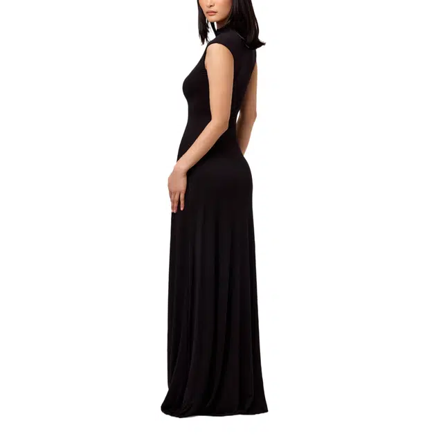 NAKED WARDROBE Modal Cap Sleeve A-Line Maxi Dress