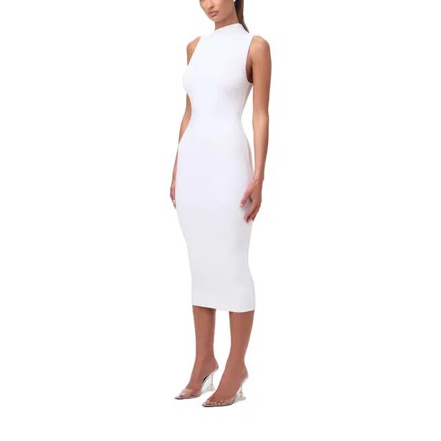 NAKED WARDROBE Smooth Sleeveless Midi Dress Smooth