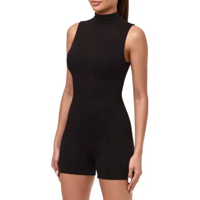 NAKED WARDROBE Sleeveless Sculpt Romper Smooth