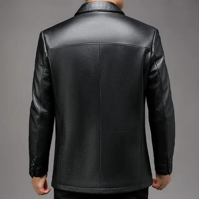 太子龍 品牌纯色时尚休闲百搭商务潮流皮衣 男款