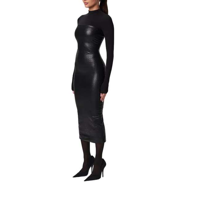 NAKED WARDROBE Tube Midi Dress Crocodile