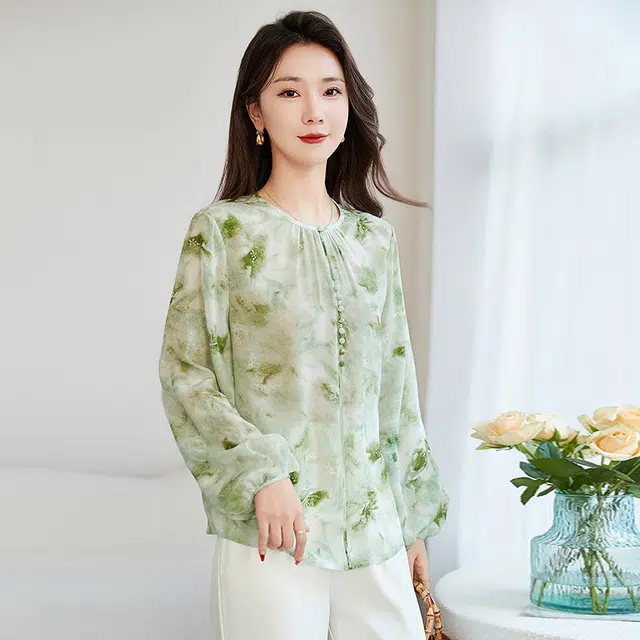 水墨佳人 桑蚕丝长袖衬衫 女款