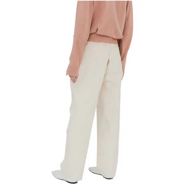 BESLOW ONE TUCK WASHED BELTED PANTS