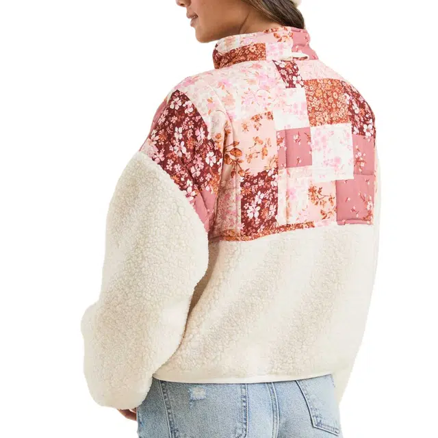 ALTAR'D STATE Sophia Sherpa Patchwork Jacket