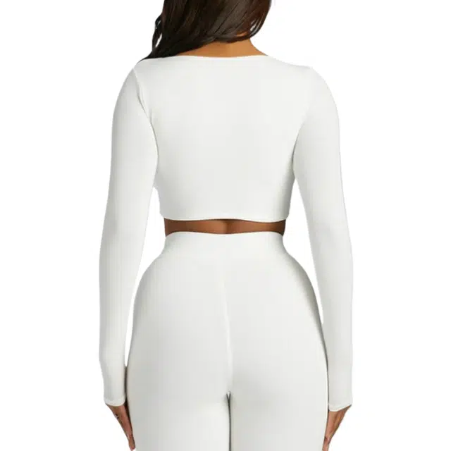 NAKED WARDROBE Scoop Sculpt Crop Top NW