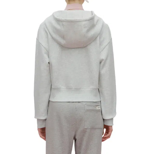 MARITHE FRANCOIS GIRBAUD FW25 LACE APPLIQUE CROP HOODIE