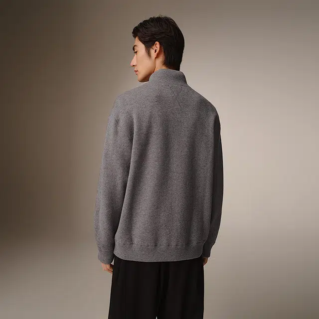 PEACEBIRD MEN Half Neck Knit Sweater
