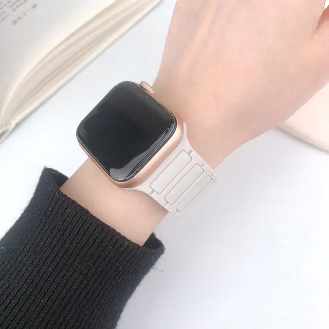 老佳 苹果适用 手表表带 硅胶材质 磁吸表带男女通用