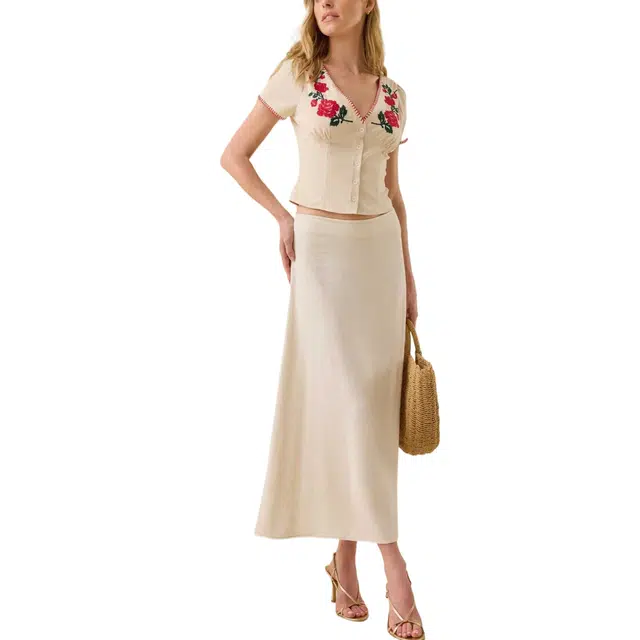ALTAR'D STATE Carlisle Rose Embroidered Top