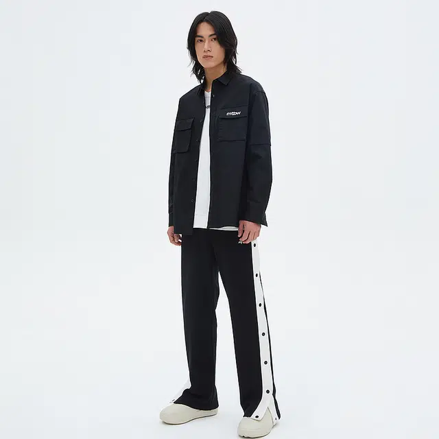 美特斯邦威 工装外套纯棉舒适长袖衬衫 男款