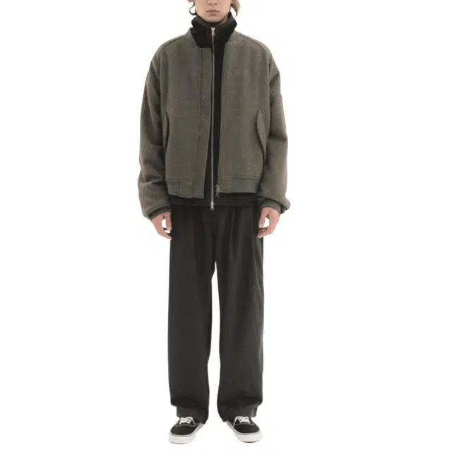 BESLOW WOOL MA-1 JUMPER MELANGE