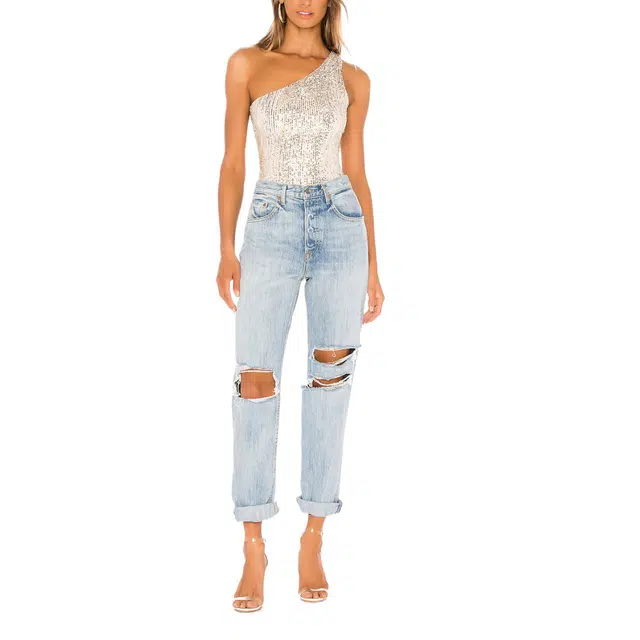 SUPERDOWN Remi One Shoulder Bodysuit