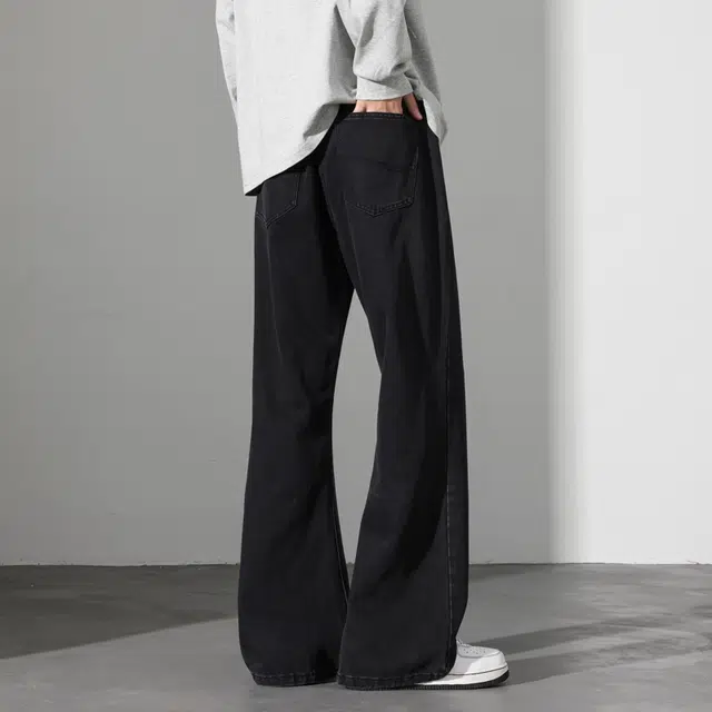 海尔斯 美式简约水洗做旧直筒百搭时尚潮流舒适牛仔裤 男款