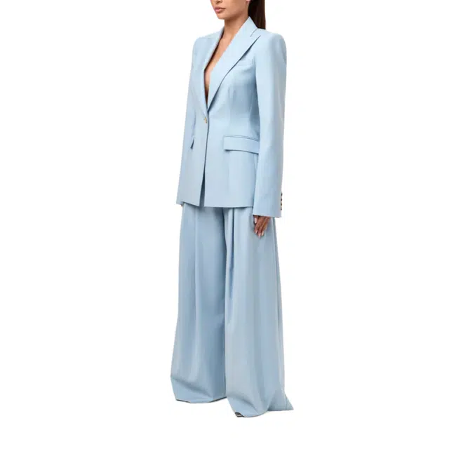 NAKED WARDROBE Suiting Pleated Wide-Leg Pant